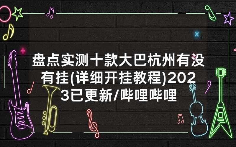 盘点实测十款大巴杭州有没有挂(详细开挂教程)2023已更新/哔哩哔哩