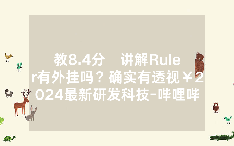 教8.4分鐘讲解Ruler有外挂吗？确实有透视￥2024最新研发科技-哔哩哔哩