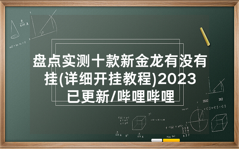 盘点实测十款新金龙有没有挂(详细开挂教程)2023已更新/哔哩哔哩