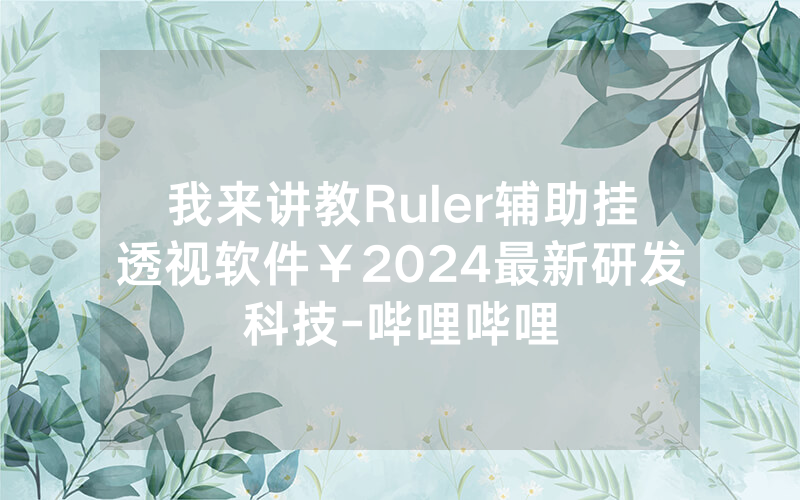 我来讲教Ruler辅助挂透视软件￥2024最新研发科技-哔哩哔哩