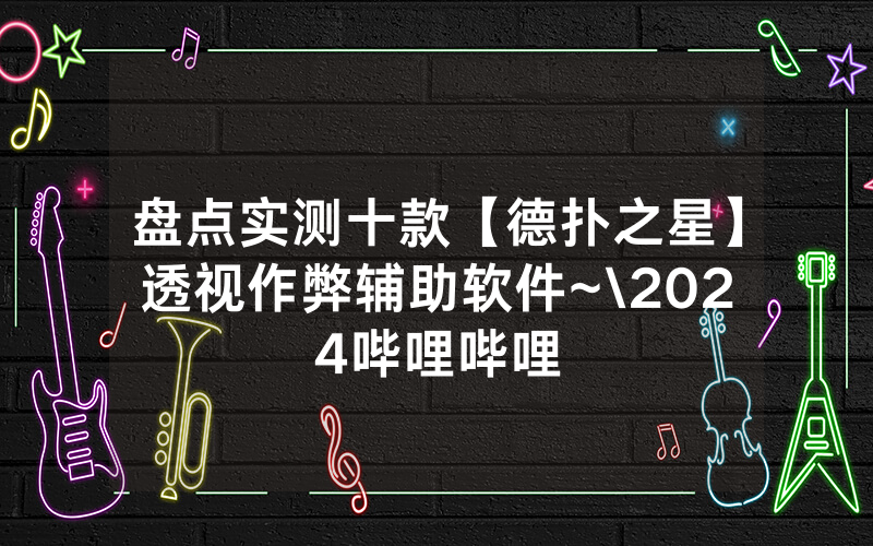 盘点实测十款【德扑之星】透视作弊辅助软件~\2024哔哩哔哩