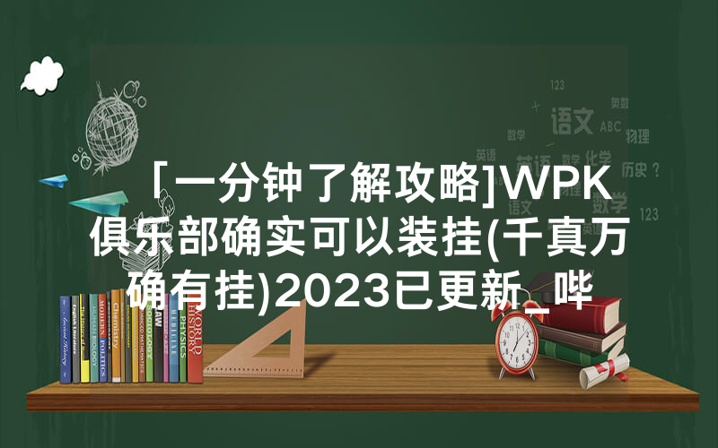 「一分钟了解攻略]WPK俱乐部确实可以装挂(千真万确有挂)2023已更新_哔哩哔哩