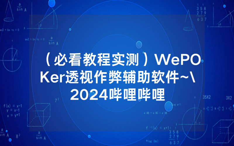 （必看教程实测）WePOKer透视作弊辅助软件~\2024哔哩哔哩