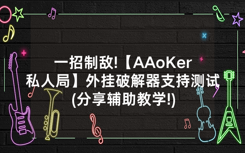 一招制敌!【AAoKer私人局】外挂破解器支持测试(分享辅助教学!)