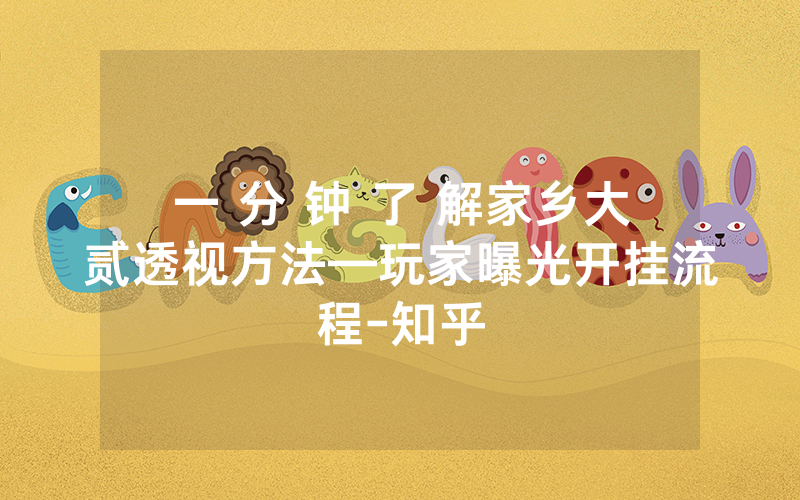 一 分 钟 了 解家乡大贰透视方法—玩家曝光开挂流程-知乎
