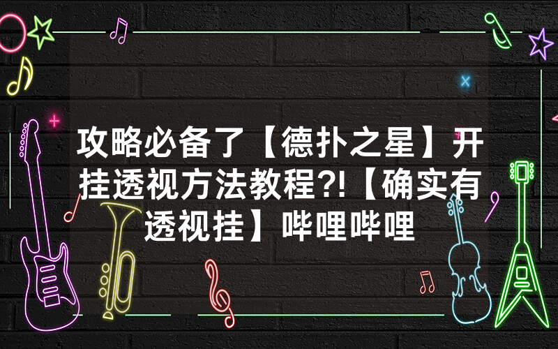 攻略必备了【德扑之星】开挂透视方法教程?!【确实有透视挂】哔哩哔哩