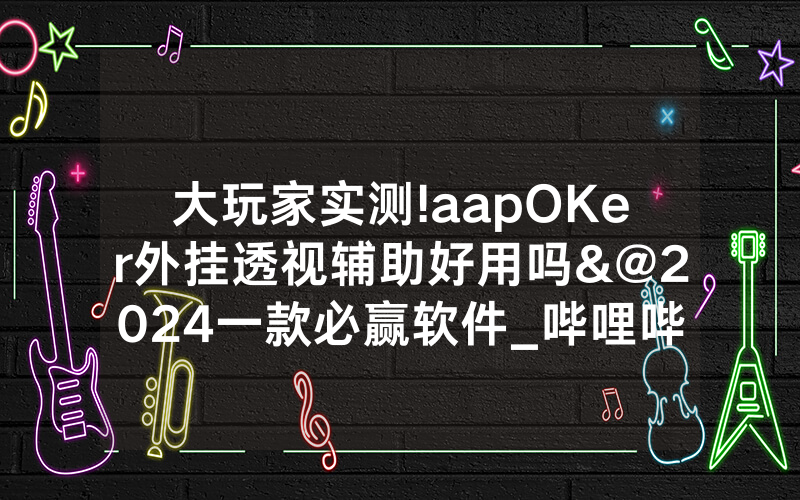 大玩家实测!aapOKer外挂透视辅助好用吗&@2024一款必赢软件_哔哩哔哩