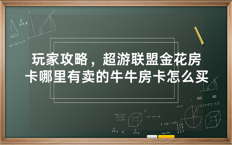 玩家攻略，超游联盟金花房卡哪里有卖的牛牛房卡怎么买