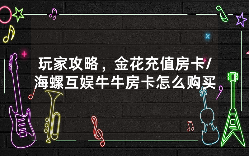 玩家攻略，金花充值房卡/海螺互娱牛牛房卡怎么购买