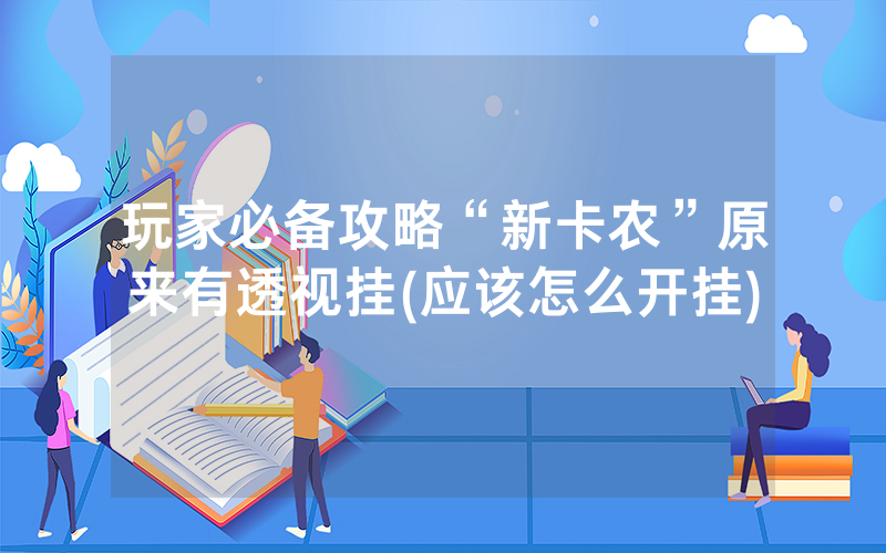 玩家必备攻略“新卡农”原来有透视挂(应该怎么开挂)