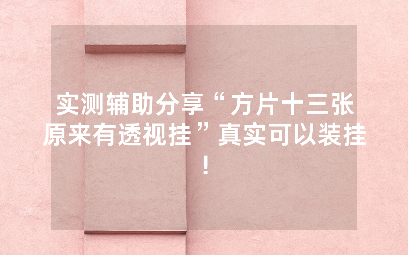 实测辅助分享“方片十三张原来有透视挂”真实可以装挂!