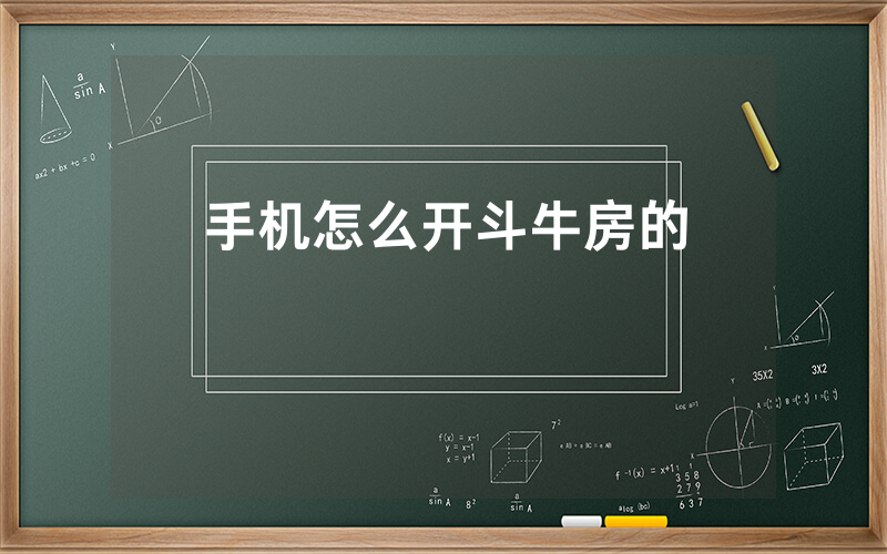 手机怎么开斗牛房的