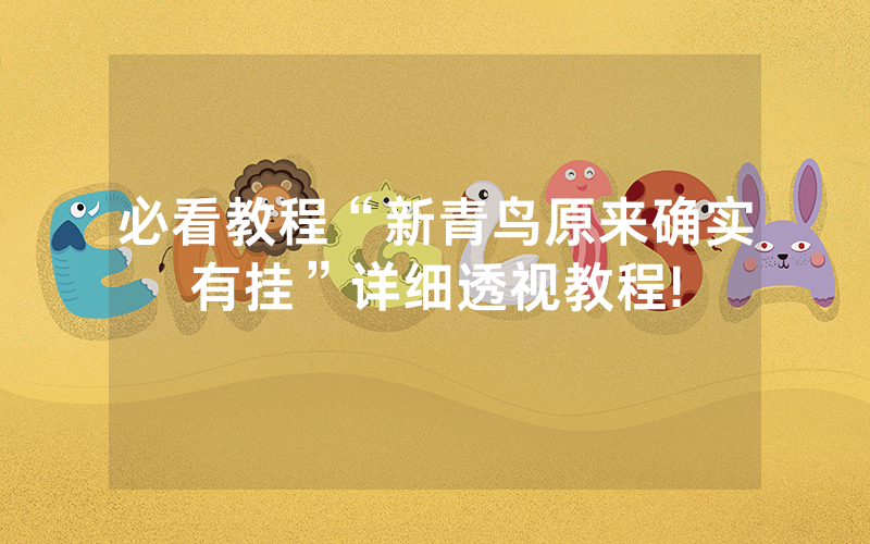 必看教程“新青鸟原来确实有挂”详细透视教程!