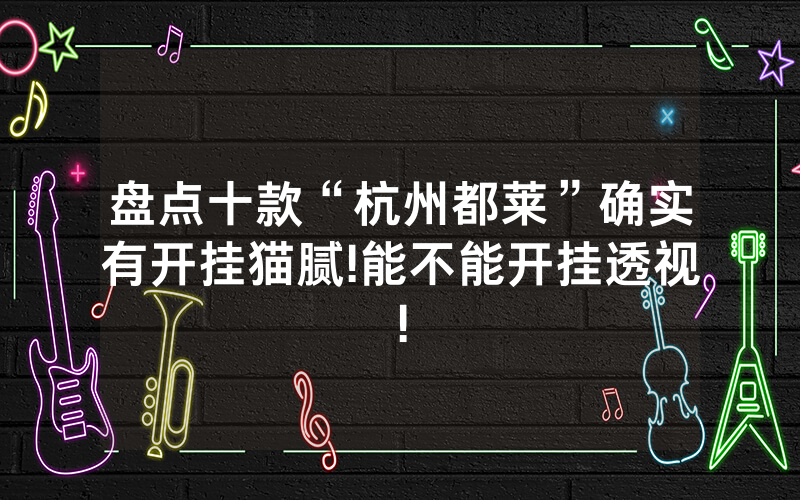 盘点十款“杭州都莱”确实有开挂猫腻!能不能开挂透视!