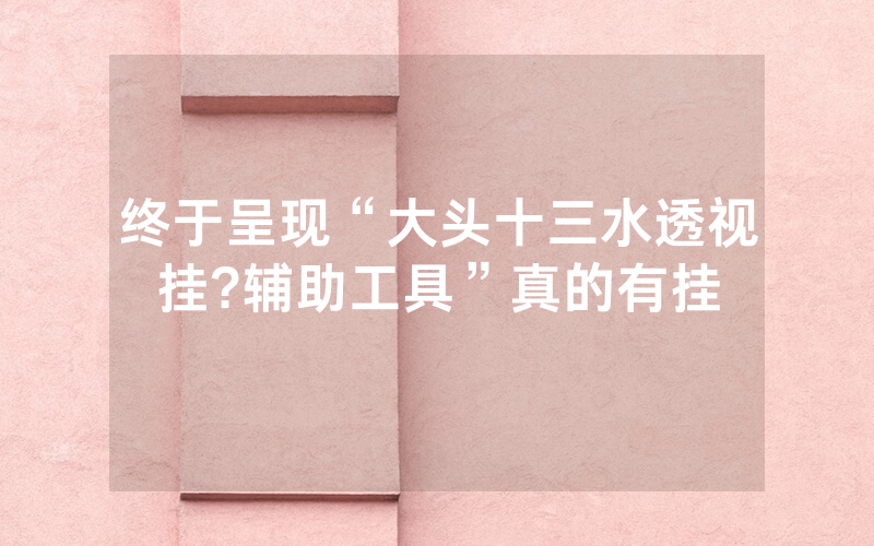 终于呈现“大头十三水透视挂?辅助工具”真的有挂