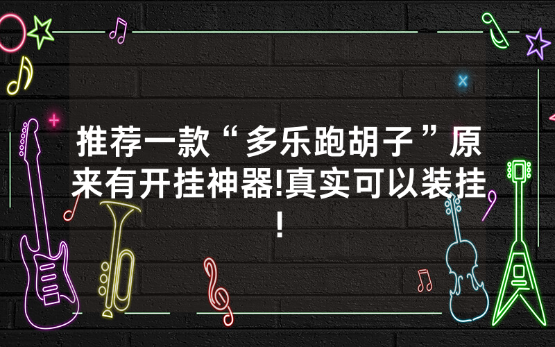 推荐一款“多乐跑胡子”原来有开挂神器!真实可以装挂!