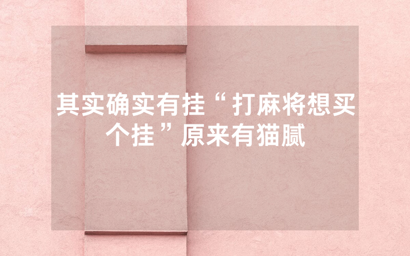 其实确实有挂“打麻将想买个挂”原来有猫腻