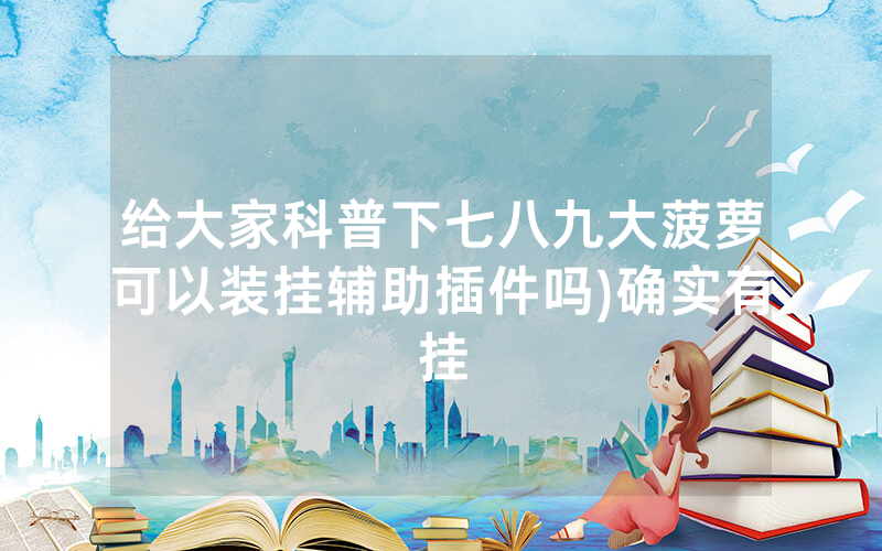 给大家科普下七八九大菠萝可以装挂辅助插件吗)确实有挂