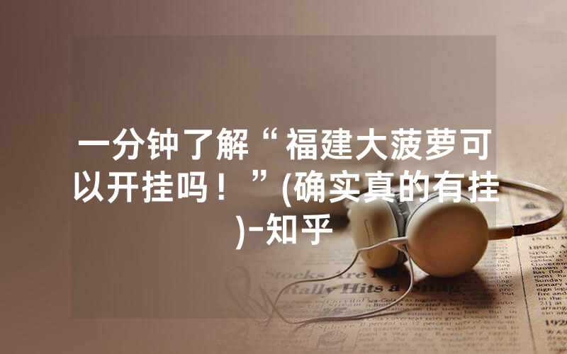 一分钟了解“福建大菠萝可以开挂吗！”(确实真的有挂)-知乎