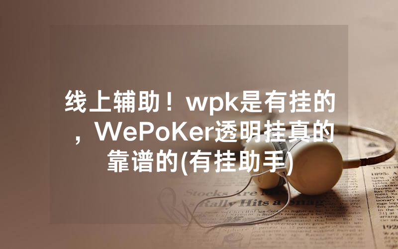 线上辅助！wpk是有挂的，WePoKer透明挂真的靠谱的(有挂助手)
