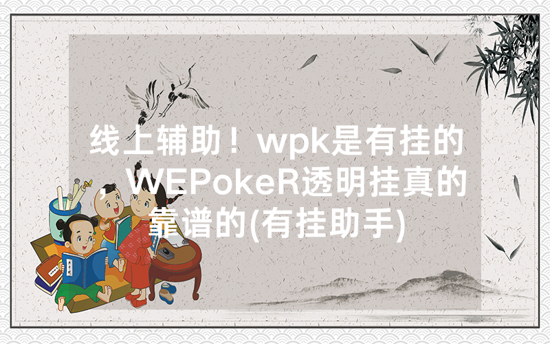 线上辅助！wpk是有挂的，WEPokeR透明挂真的靠谱的(有挂助手)