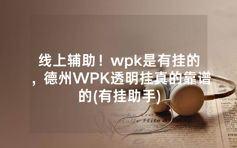 线上辅助！wpk是有挂的，德州WPK透明挂真的靠谱的(有挂助手)