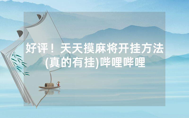 好评！天天摸麻将开挂方法(真的有挂)哔哩哔哩
