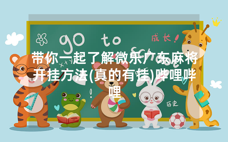 带你一起了解微乐广东麻将开挂方法(真的有挂)哔哩哔哩