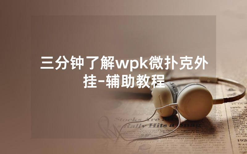 三分钟了解wpk微扑克外挂-辅助教程