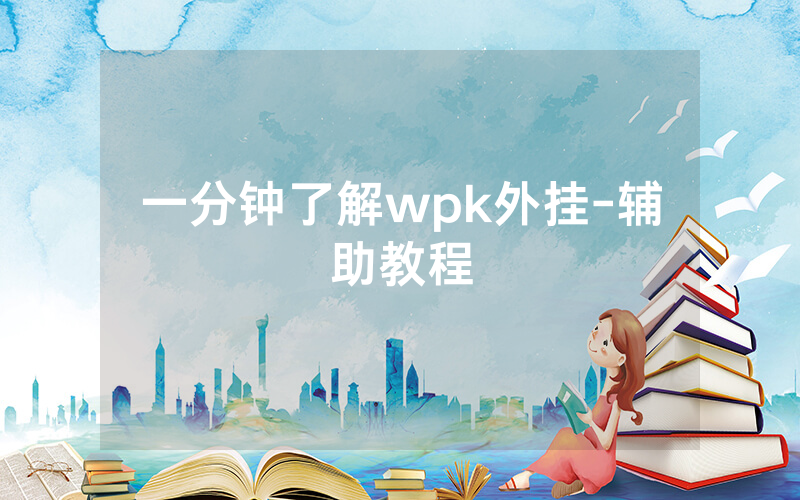 一分钟了解wpk外挂-辅助教程