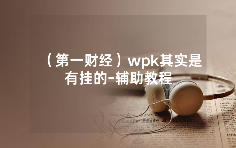 （第一财经）wpk其实是有挂的-辅助教程