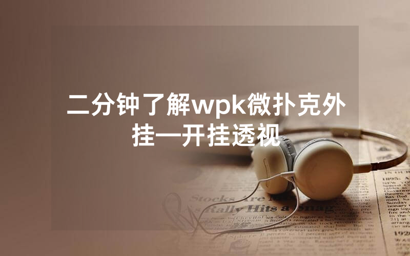 二分钟了解wpk微扑克外挂—开挂透视