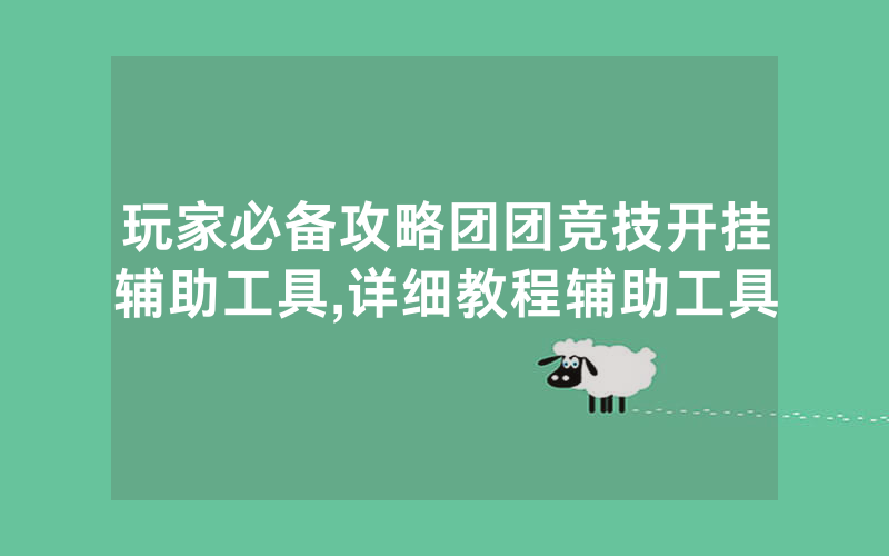 玩家必备攻略团团竞技开挂辅助工具,详细教程辅助工具
