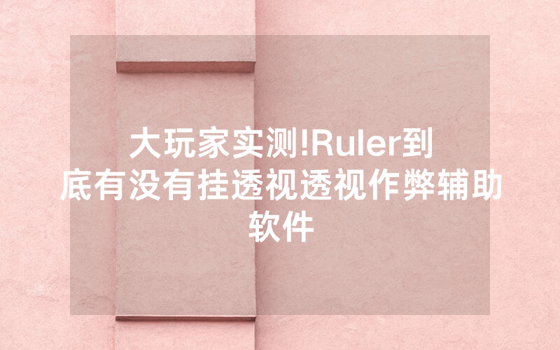 大玩家实测!Ruler到底有没有挂透视透视作弊辅助软件