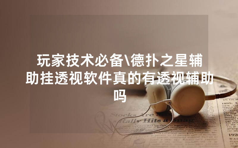 玩家技术必备\德扑之星辅助挂透视软件真的有透视辅助吗