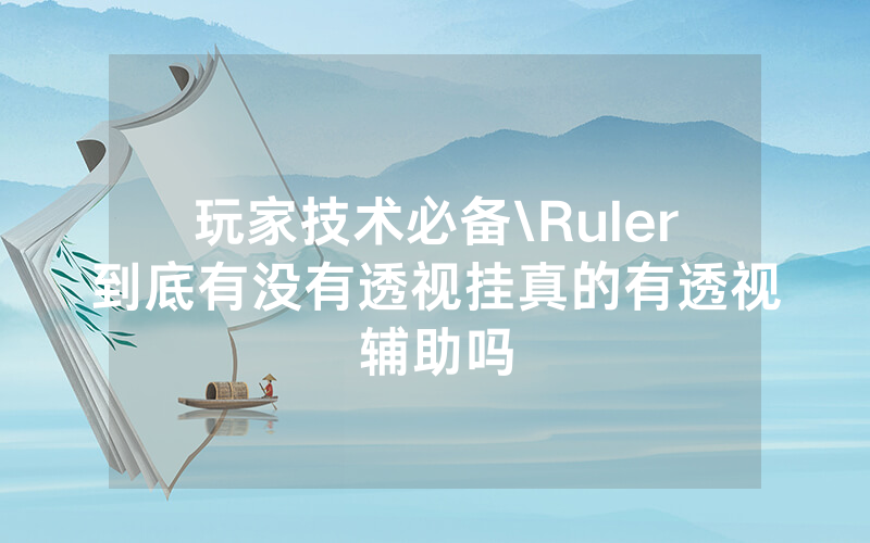 玩家技术必备\Ruler到底有没有透视挂真的有透视辅助吗