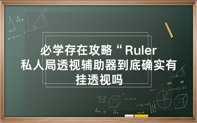 必学存在攻略“Ruler私人局透视辅助器到底确实有挂透视吗