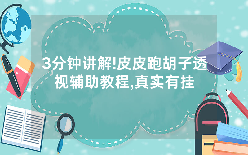 3分钟讲解!皮皮跑胡子透视辅助教程,真实有挂