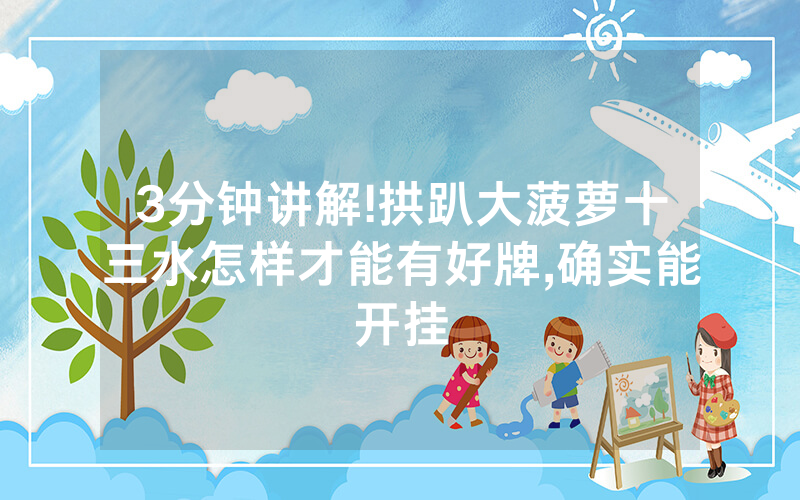 3分钟讲解!拱趴大菠萝十三水怎样才能有好牌,确实能开挂