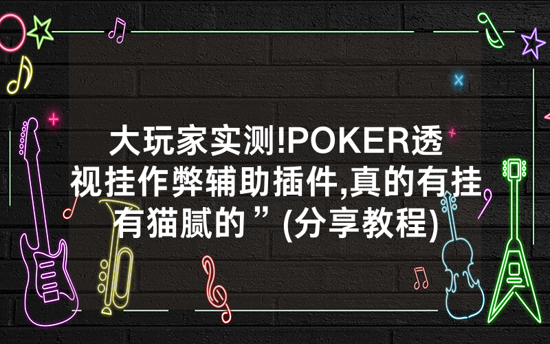 大玩家实测!POKER透视挂作弊辅助插件,真的有挂有猫腻的”(分享教程)