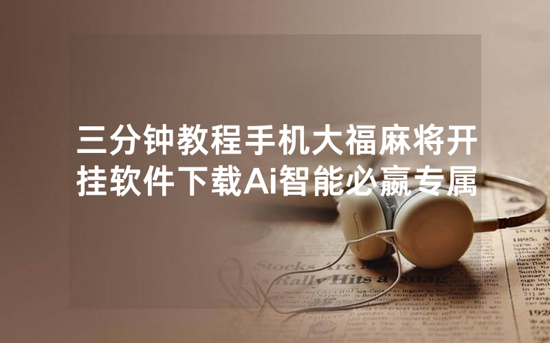 三分钟教程手机大福麻将开挂软件下载Ai智能必嬴专属