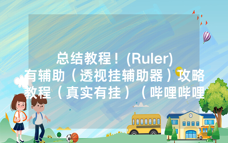 总结教程！(Ruler)有辅助（透视挂辅助器）攻略教程（真实有挂）（哔哩哔哩）