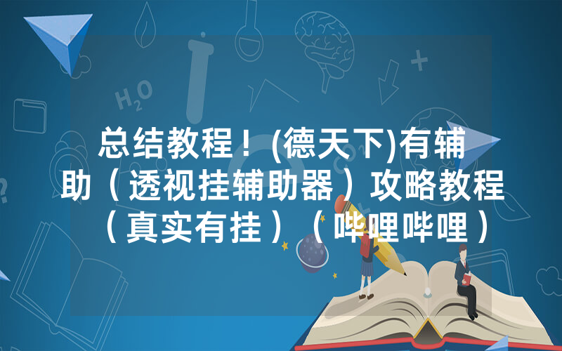 总结教程！(德天下)有辅助（透视挂辅助器）攻略教程（真实有挂）（哔哩哔哩）