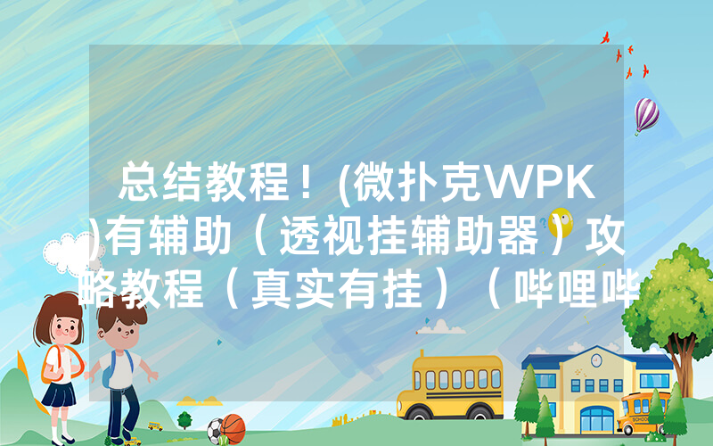 总结教程！(微扑克WPK)有辅助（透视挂辅助器）攻略教程（真实有挂）（哔哩哔哩）