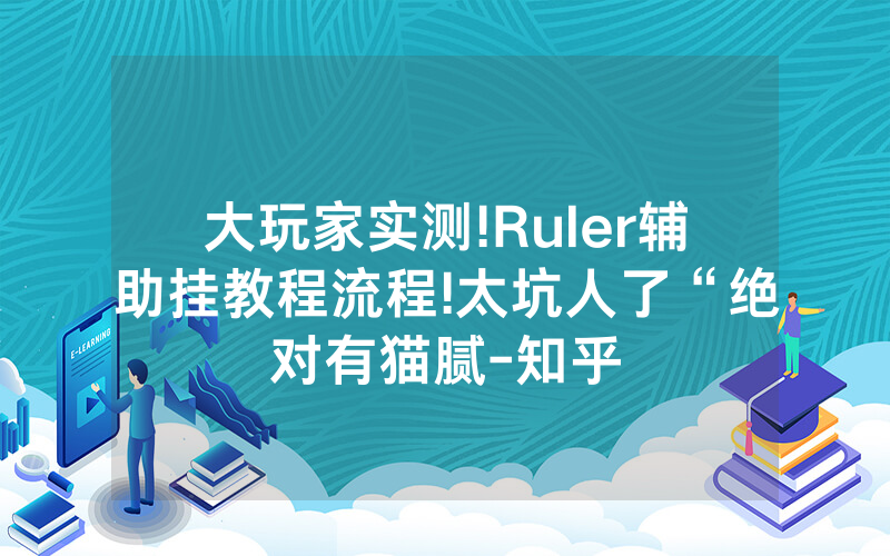 大玩家实测!Ruler辅助挂教程流程!太坑人了“绝对有猫腻-知乎