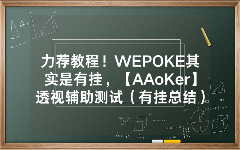 力荐教程！WEPOKE其实是有挂，【AAoKer】透视辅助测试（有挂总结）