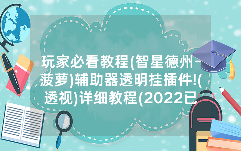 玩家必看教程(智星德州-菠萝)辅助器透明挂插件!(透视)详细教程(2022已更新)(哔哩哔哩)