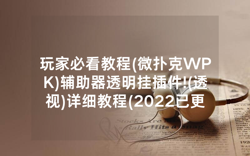 玩家必看教程(微扑克WPK)辅助器透明挂插件!(透视)详细教程(2022已更新)(哔哩哔哩)