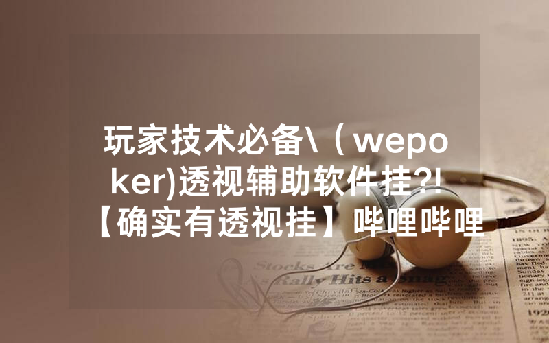 玩家技术必备\（wepoker)透视辅助软件挂?!【确实有透视挂】哔哩哔哩