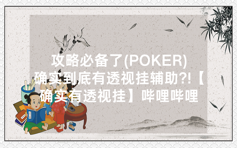攻略必备了(POKER)确实到底有透视挂辅助?!【确实有透视挂】哔哩哔哩